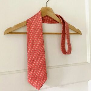 Vineyard Vines Custom Collection Men’s Tie Pink Umbrellas 100% Silk Made in USA